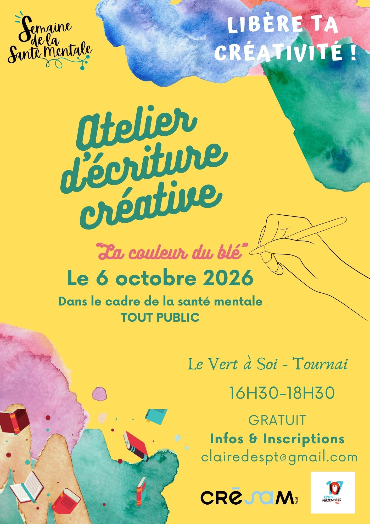 Atelier d'écriture créative